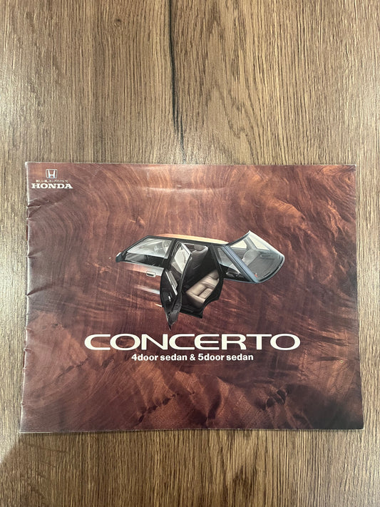 Honda Concerto booklet