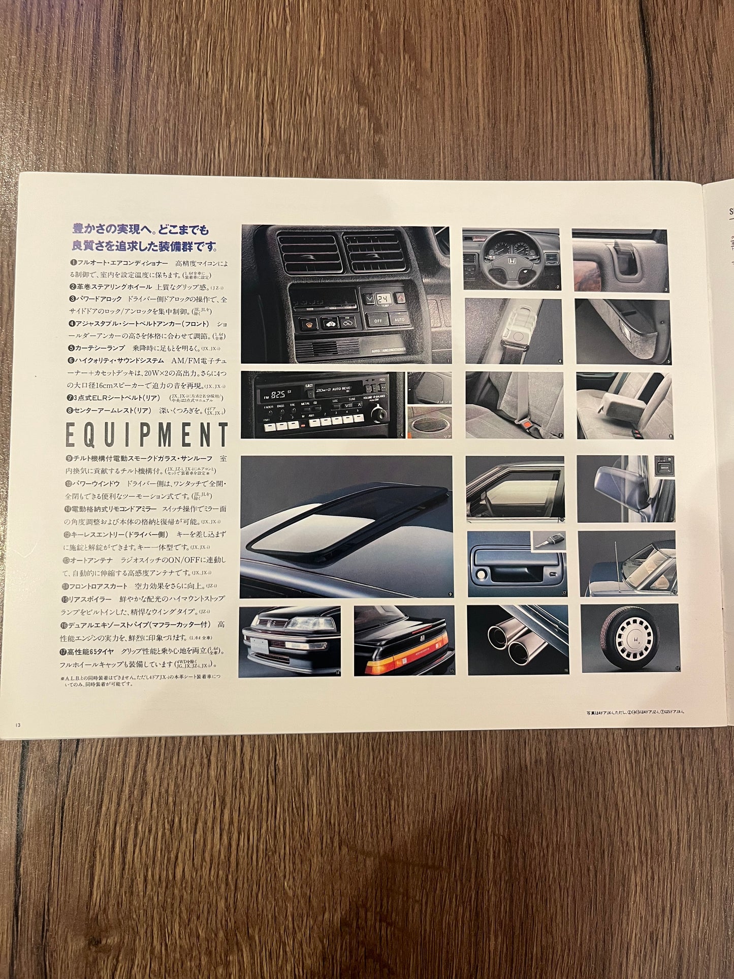 Honda Concerto booklet