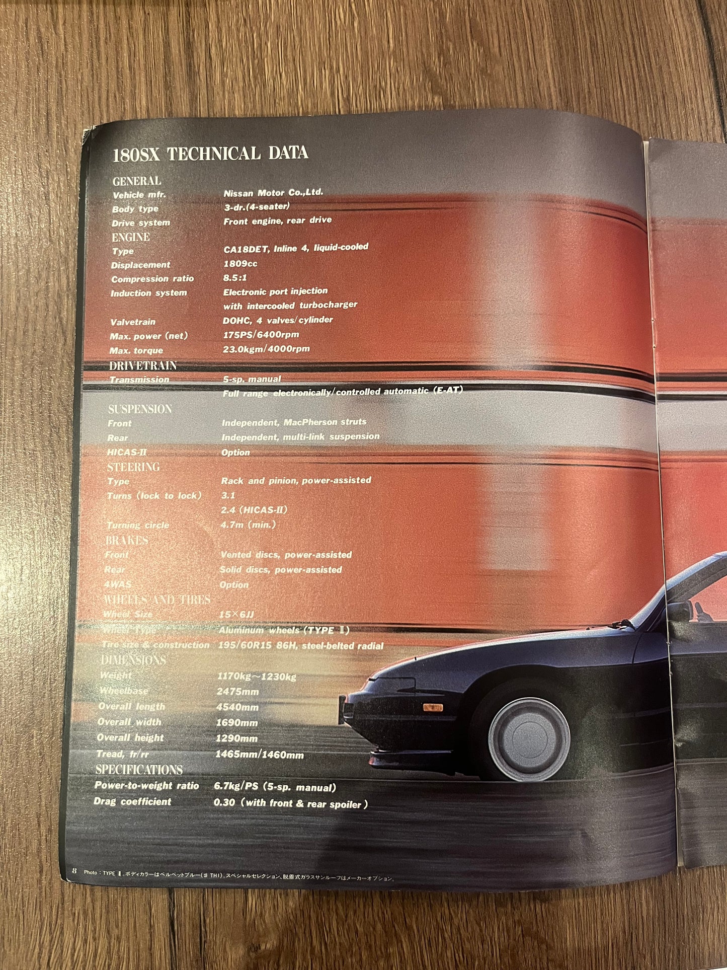 Nissan 180sx booklet