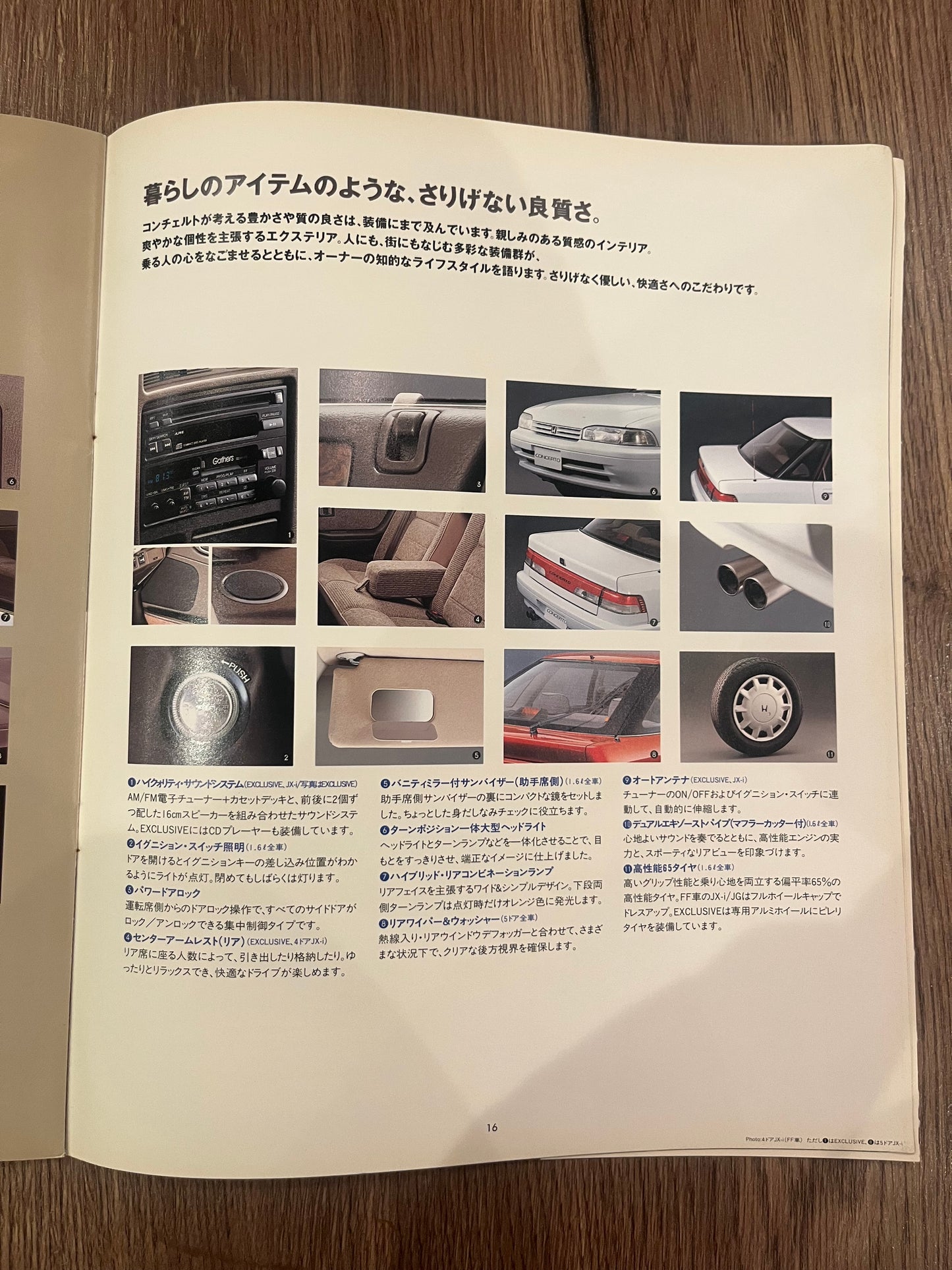Honda Concerto booklet